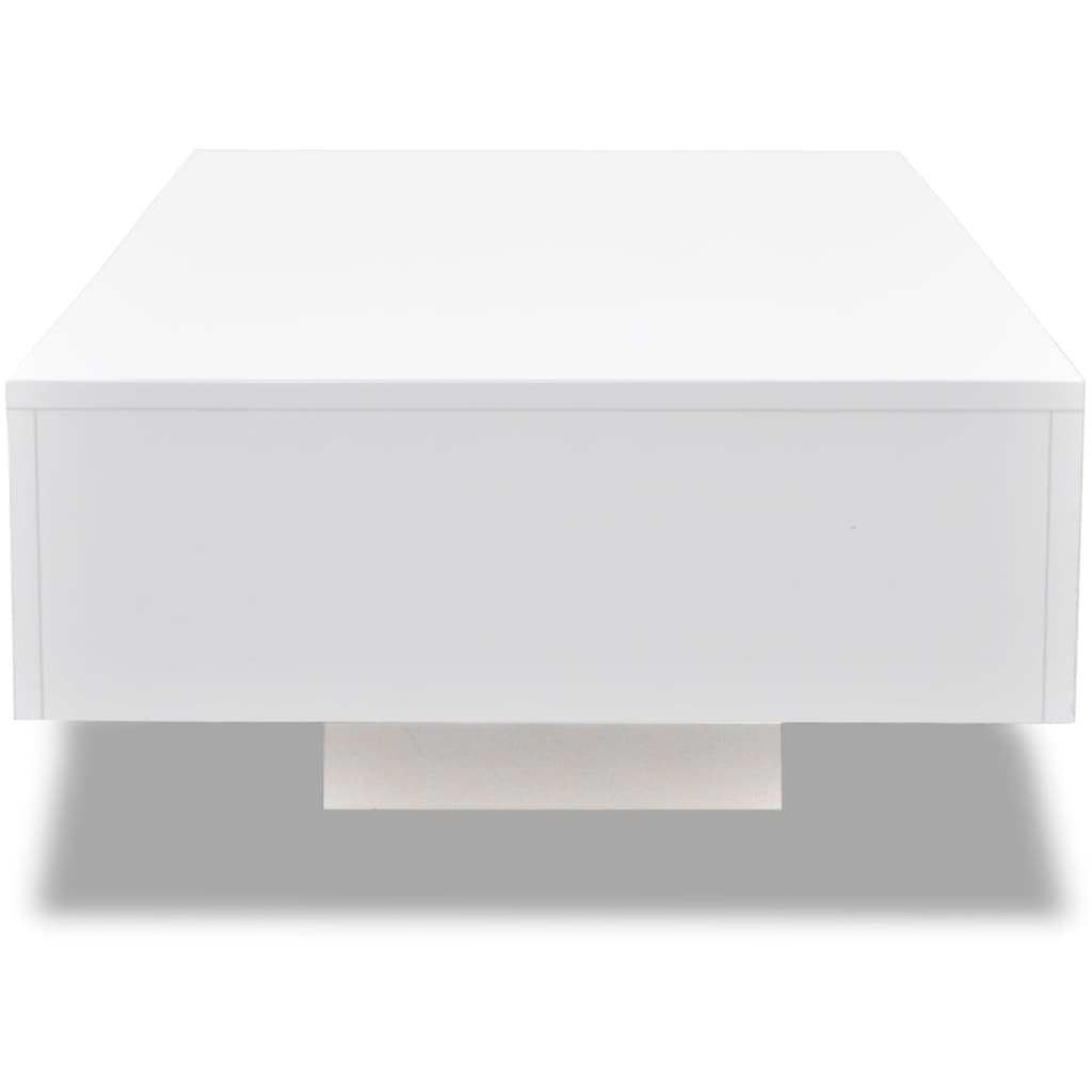 vidaXL Coffee Table High Gloss White - Sudd