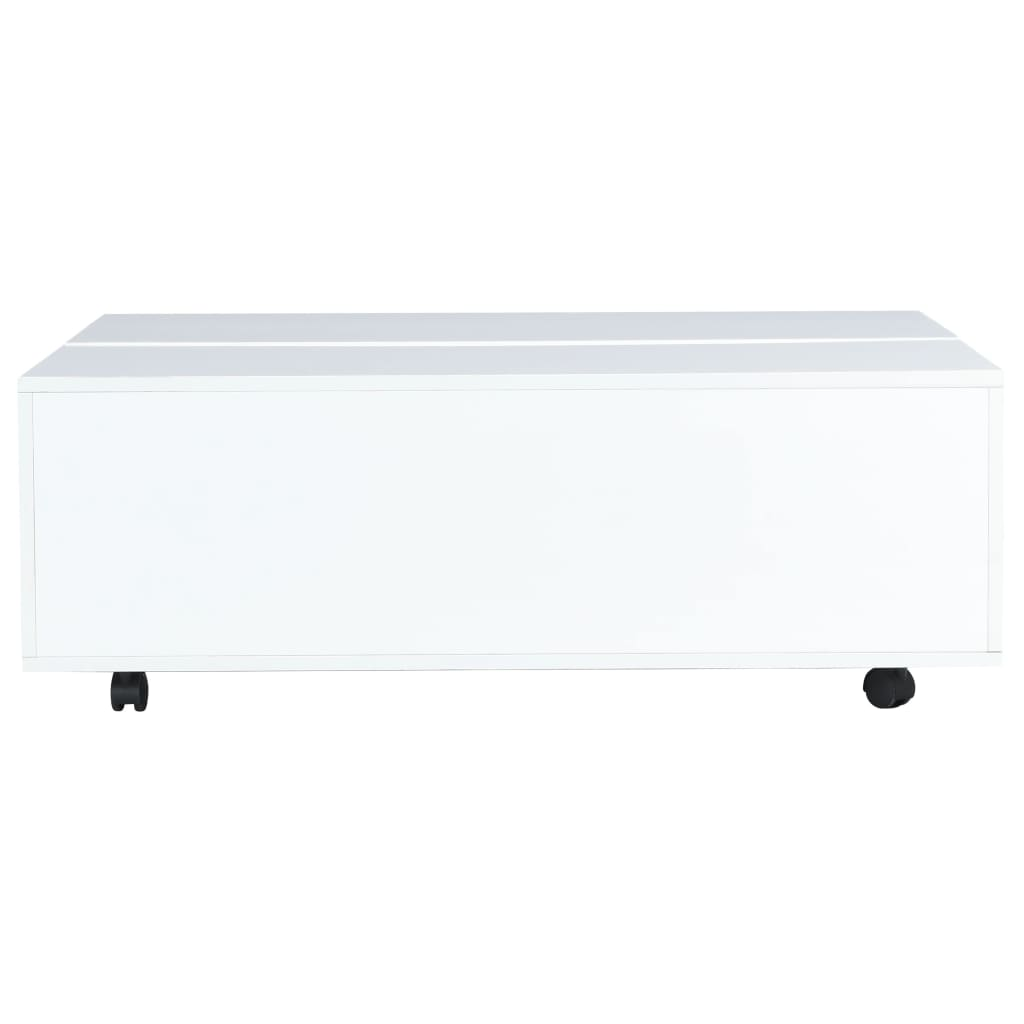 vidaXL Coffee Table High Gloss White 100x100x35 cm - Sudd