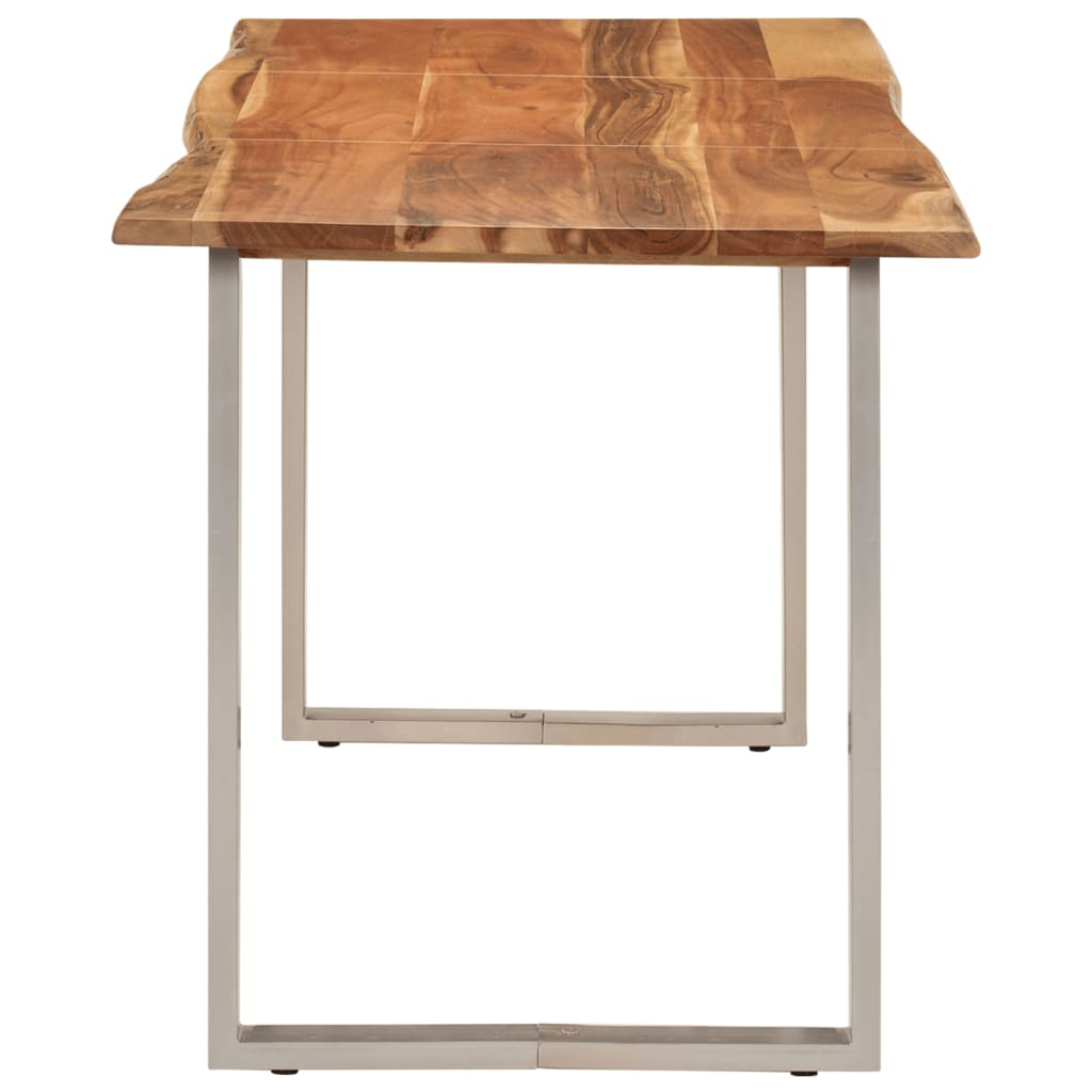 vidaXL Dining Table 140x70x76 cm Solid Acacia Wood - Sudd