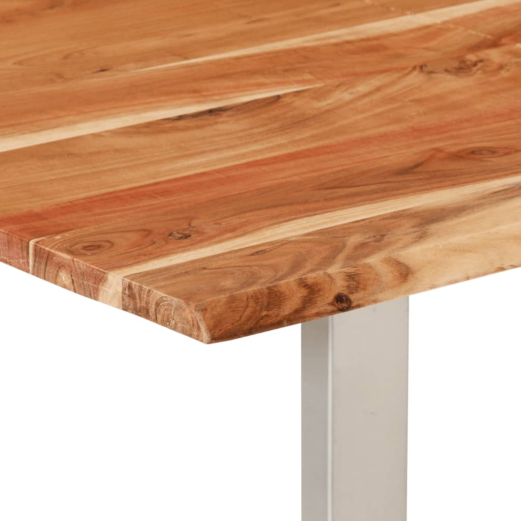 vidaXL Dining Table 140x70x76 cm Solid Acacia Wood - Sudd