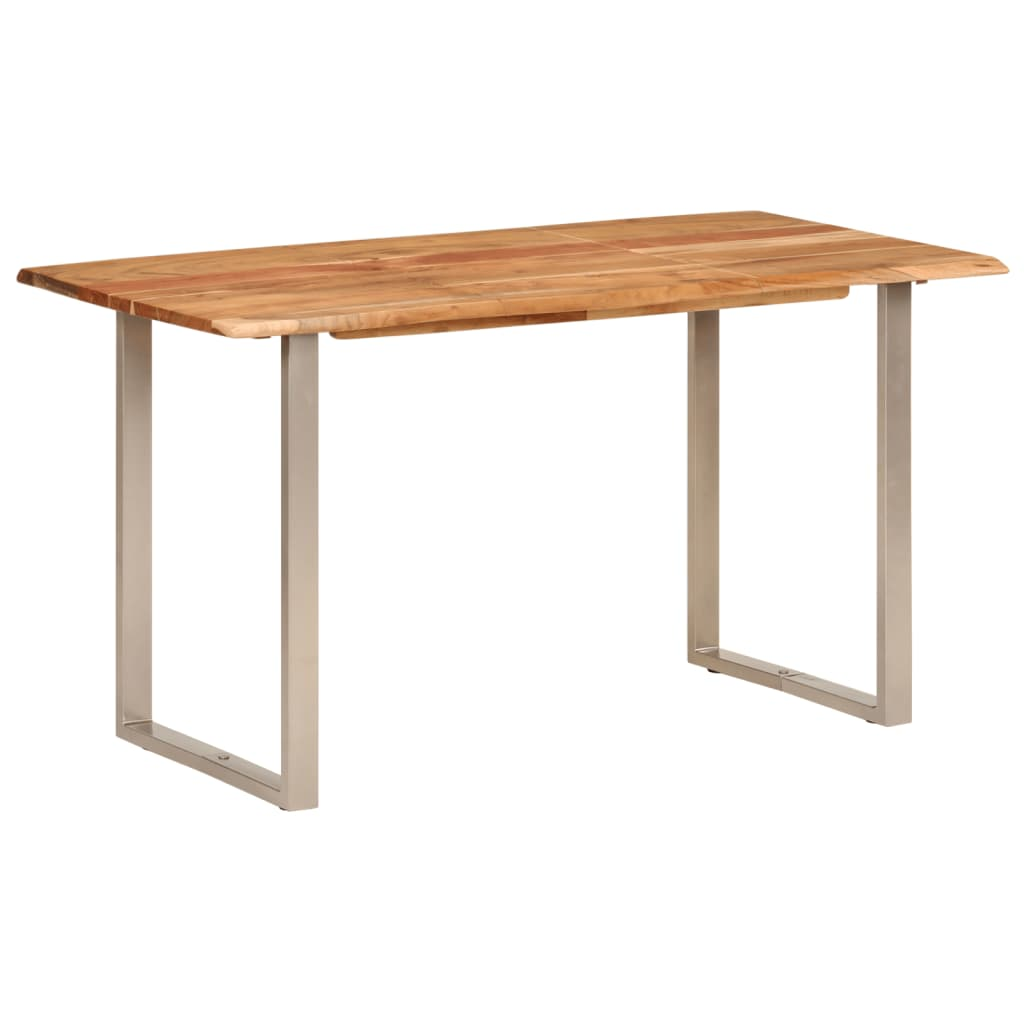 vidaXL Dining Table 140x70x76 cm Solid Acacia Wood - Sudd