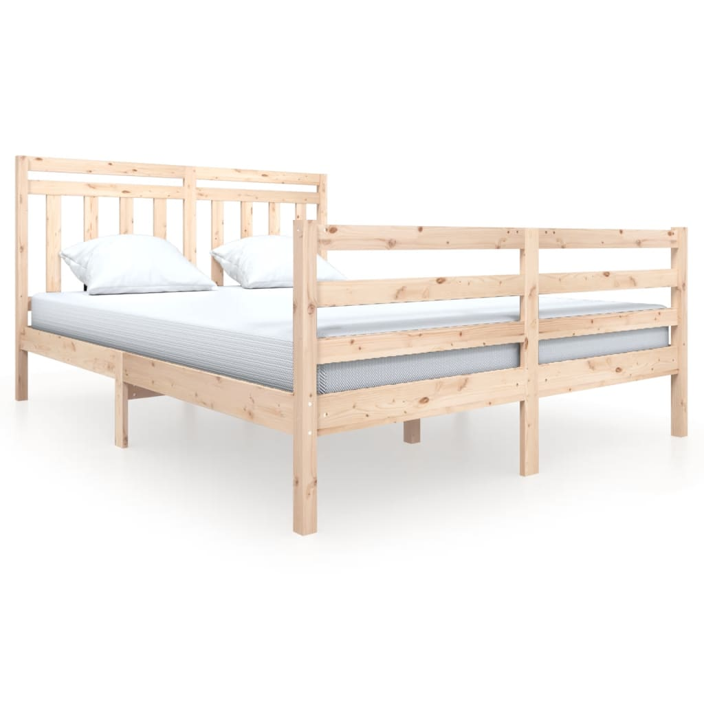 vidaXL Bed Frame Solid Wood 160x200 cm - Sudd