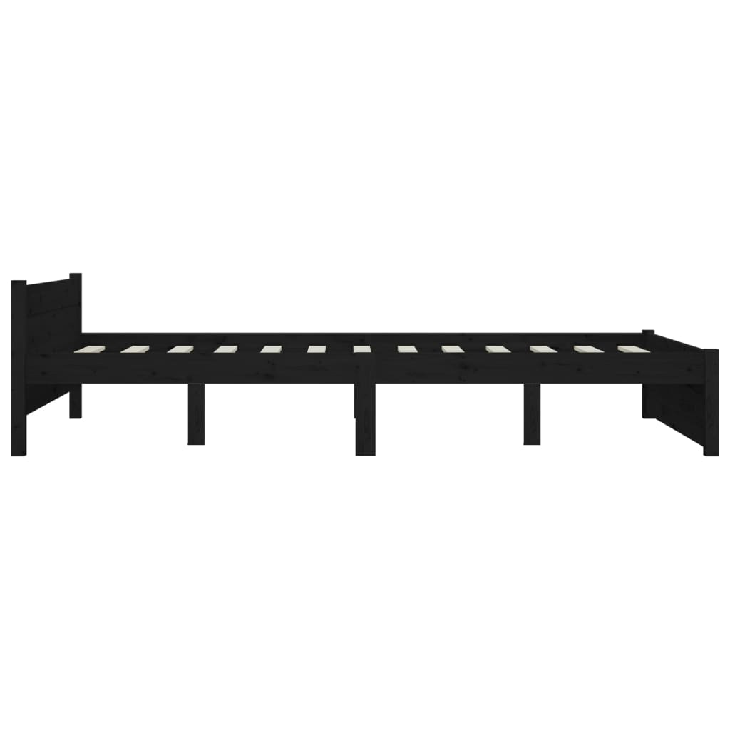 vidaXL Bed Frame with Drawers Black 150x200 cm King Size - Sudd