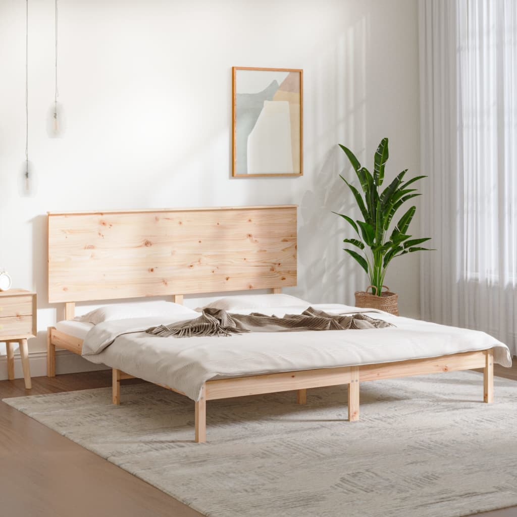 vidaXL Bed Frame Solid Wood Pine 200x200 cm - Sudd