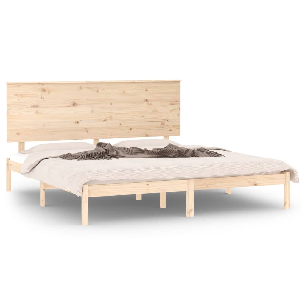 vidaXL Bed Frame Solid Wood Pine 200x200 cm - Sudd