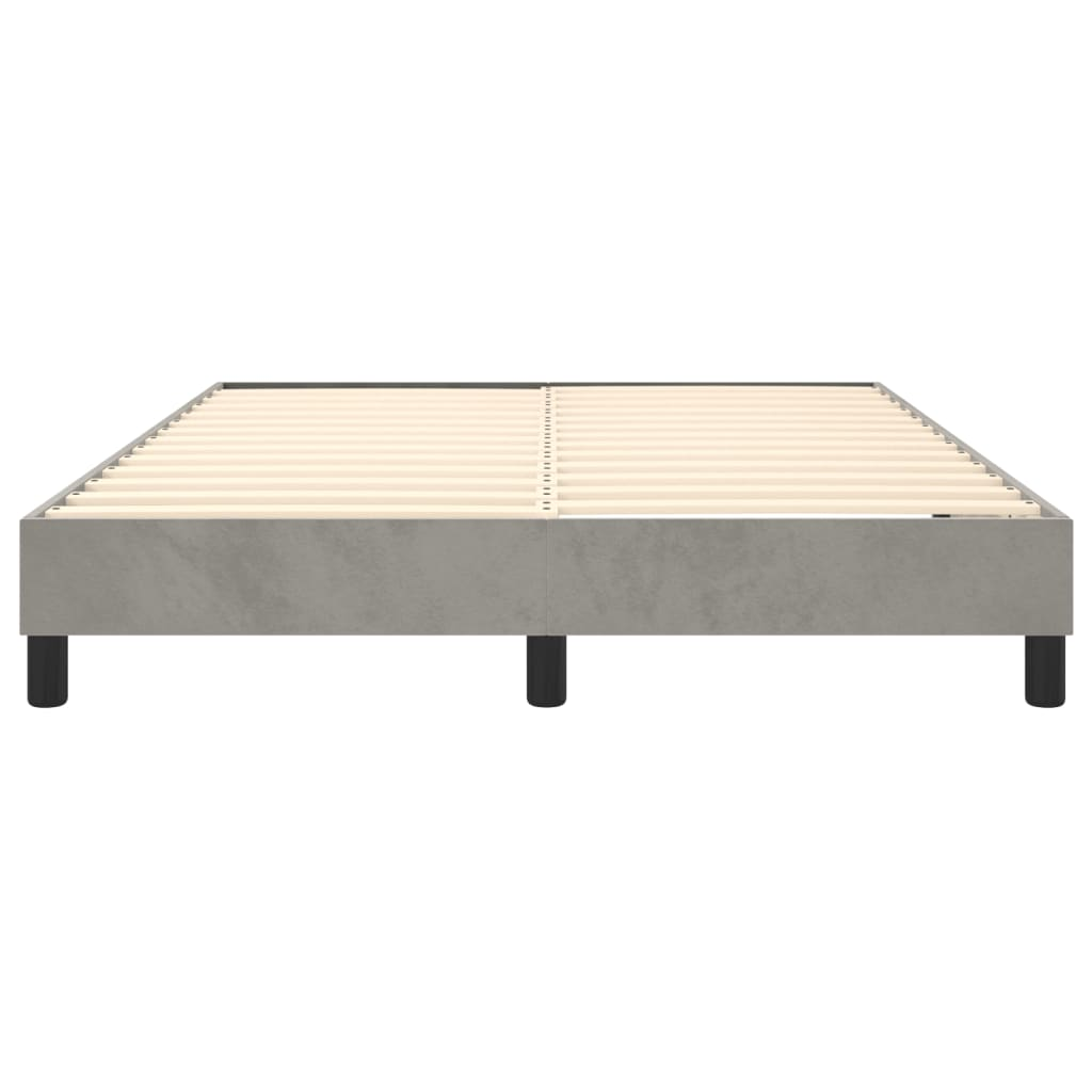 vidaXL Bed Frame Light Grey 135x190 cm Double Velvet - Sudd