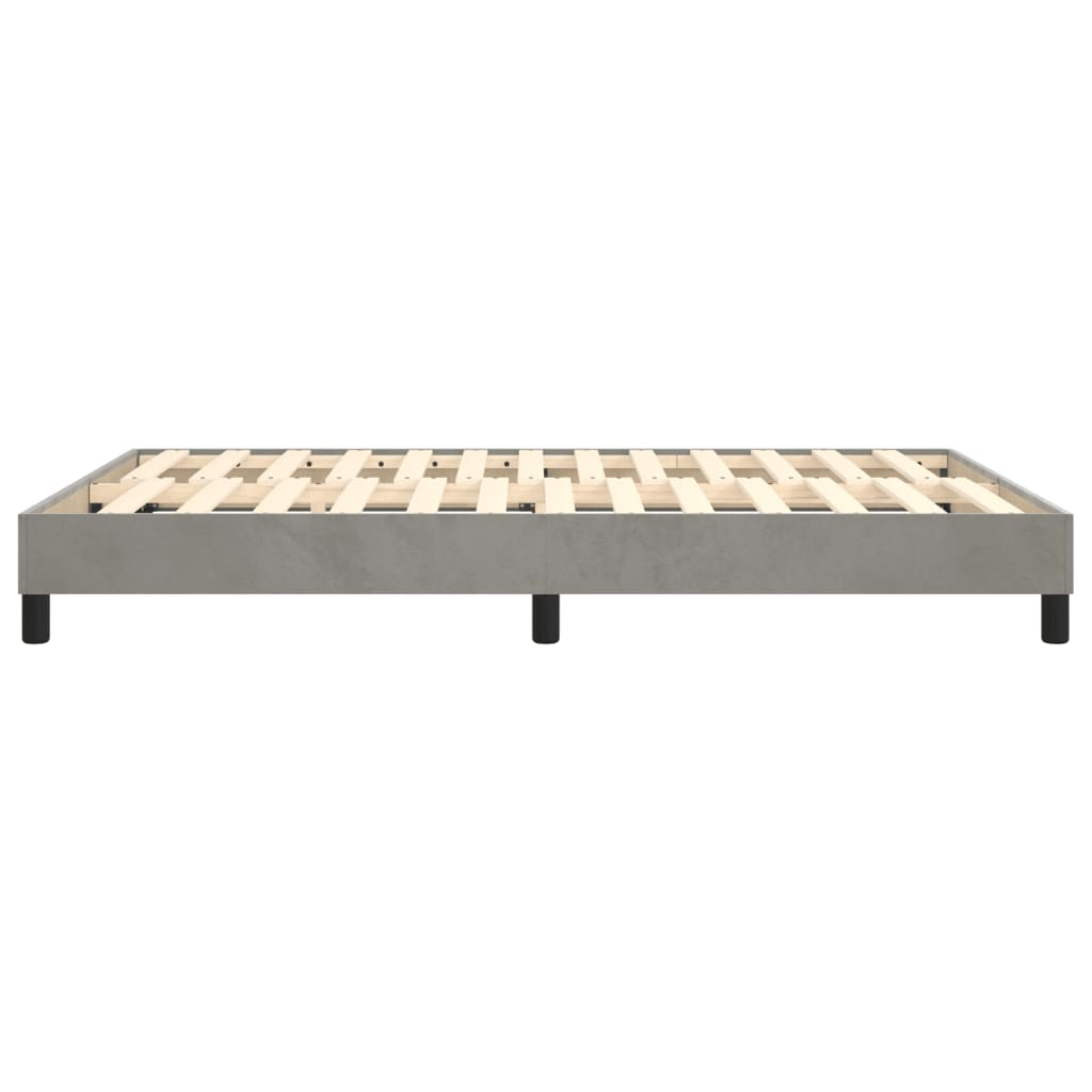 vidaXL Bed Frame Light Grey 135x190 cm Double Velvet - Sudd