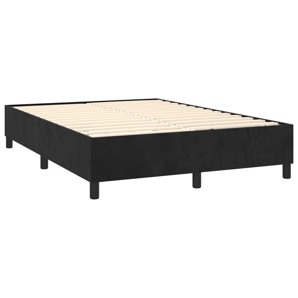 vidaXL Bed Frame Black 135x190 cm Double Velvet - Sudd