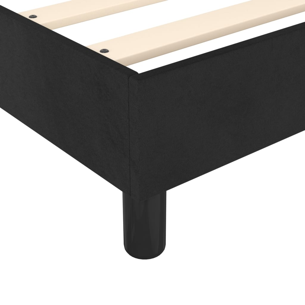 vidaXL Bed Frame Black 135x190 cm Double Velvet - Sudd