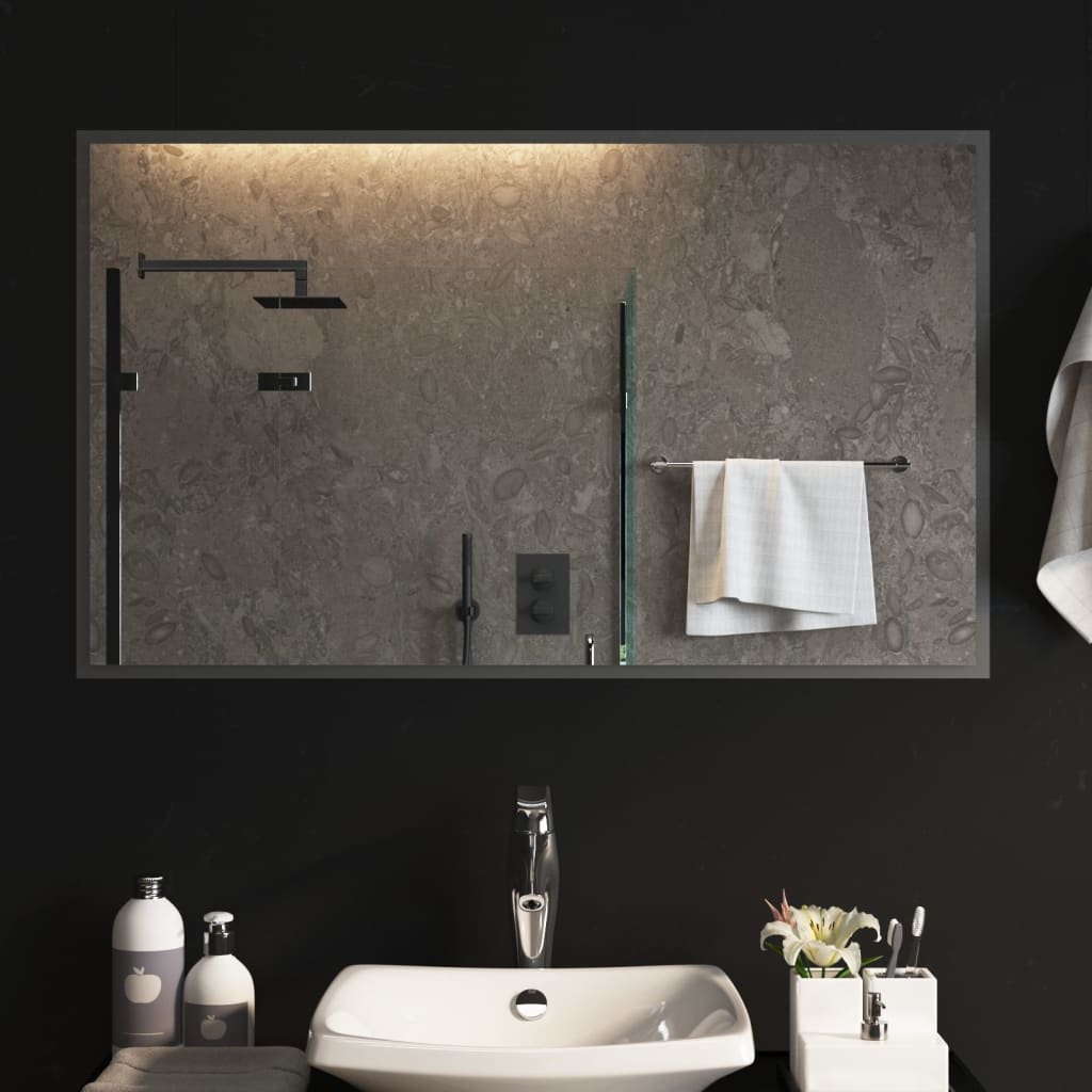 LED Bathroom Mirror 60x100 cm - Waterproof Vanity Mirror with USB Interface - Sudd