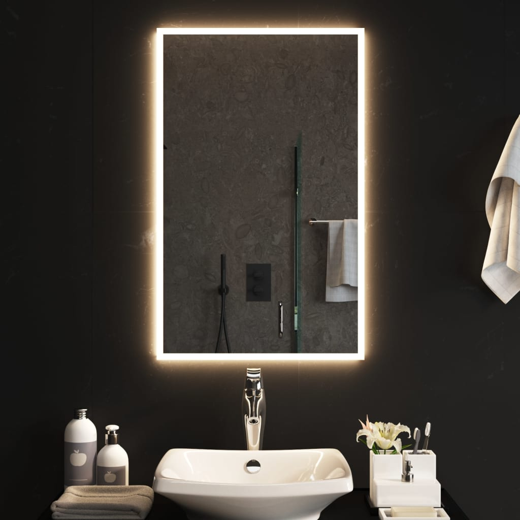 LED Bathroom Mirror 50x80 cm - Stylish, Waterproof, Easy Installation - Sudd