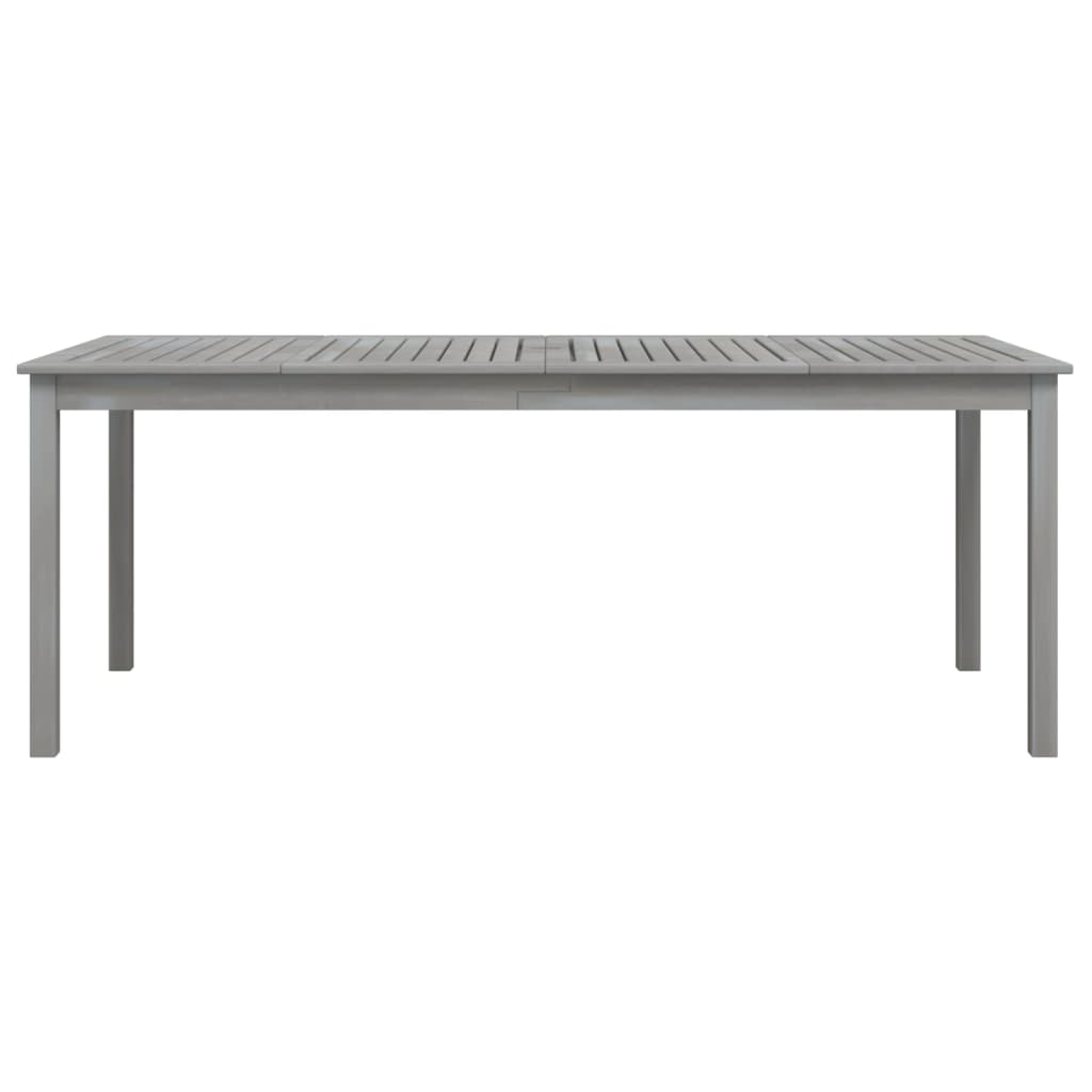 vidaXL Garden Table Grey 200x100x75 cm Solid Wood Acacia - Sudd