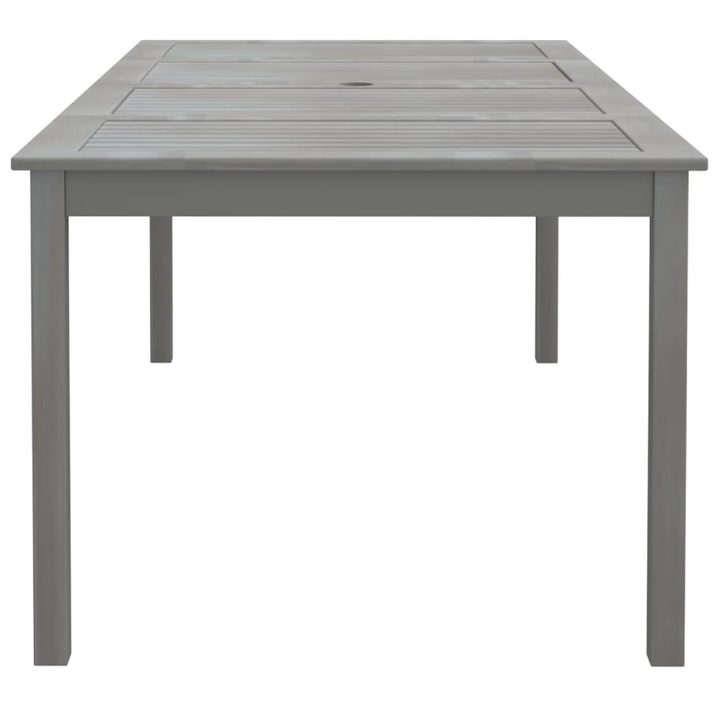 vidaXL Garden Table Grey 200x100x75 cm Solid Wood Acacia - Sudd