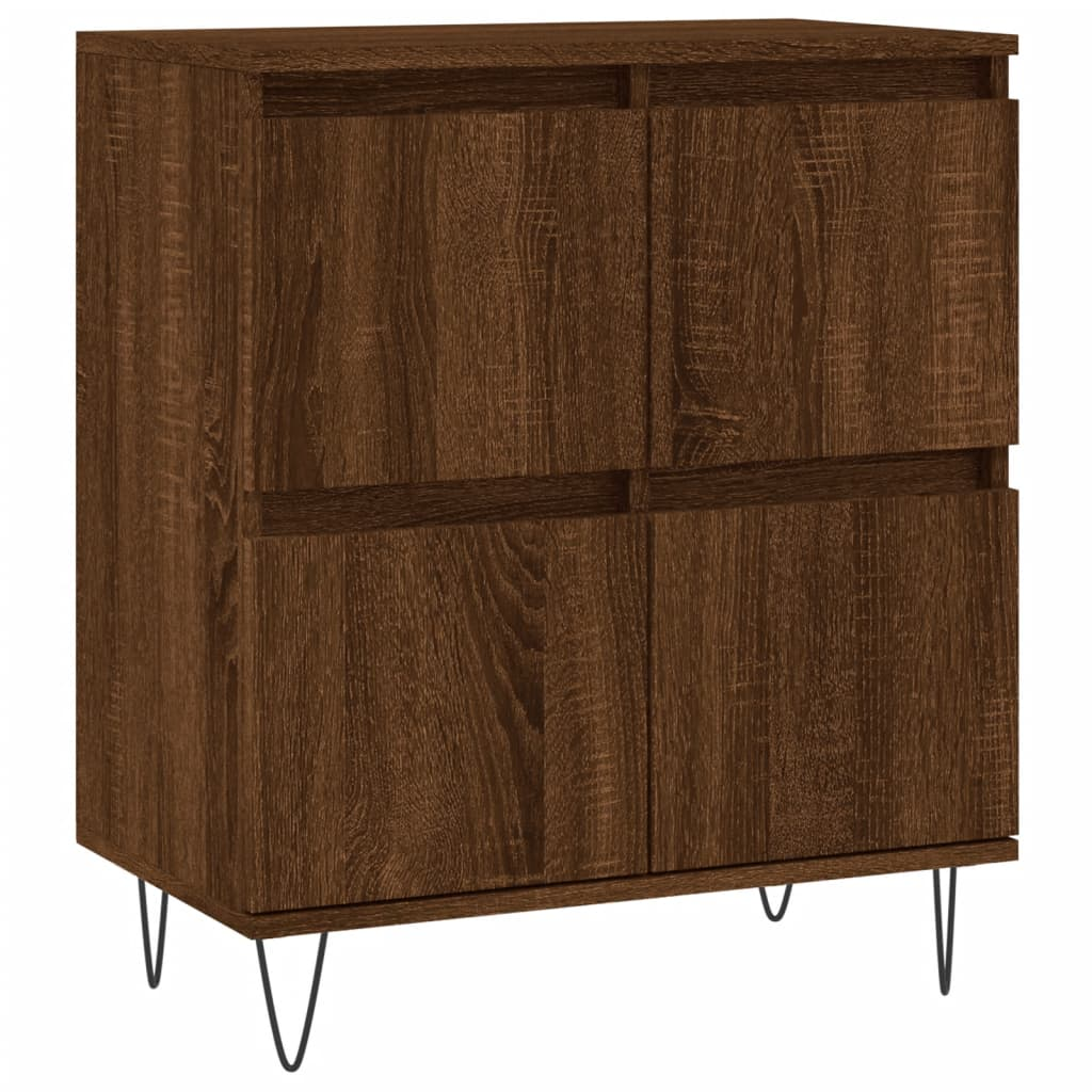 vidaXL Sideboards 3 pcs Brown Oak Engineered Wood - Sudd