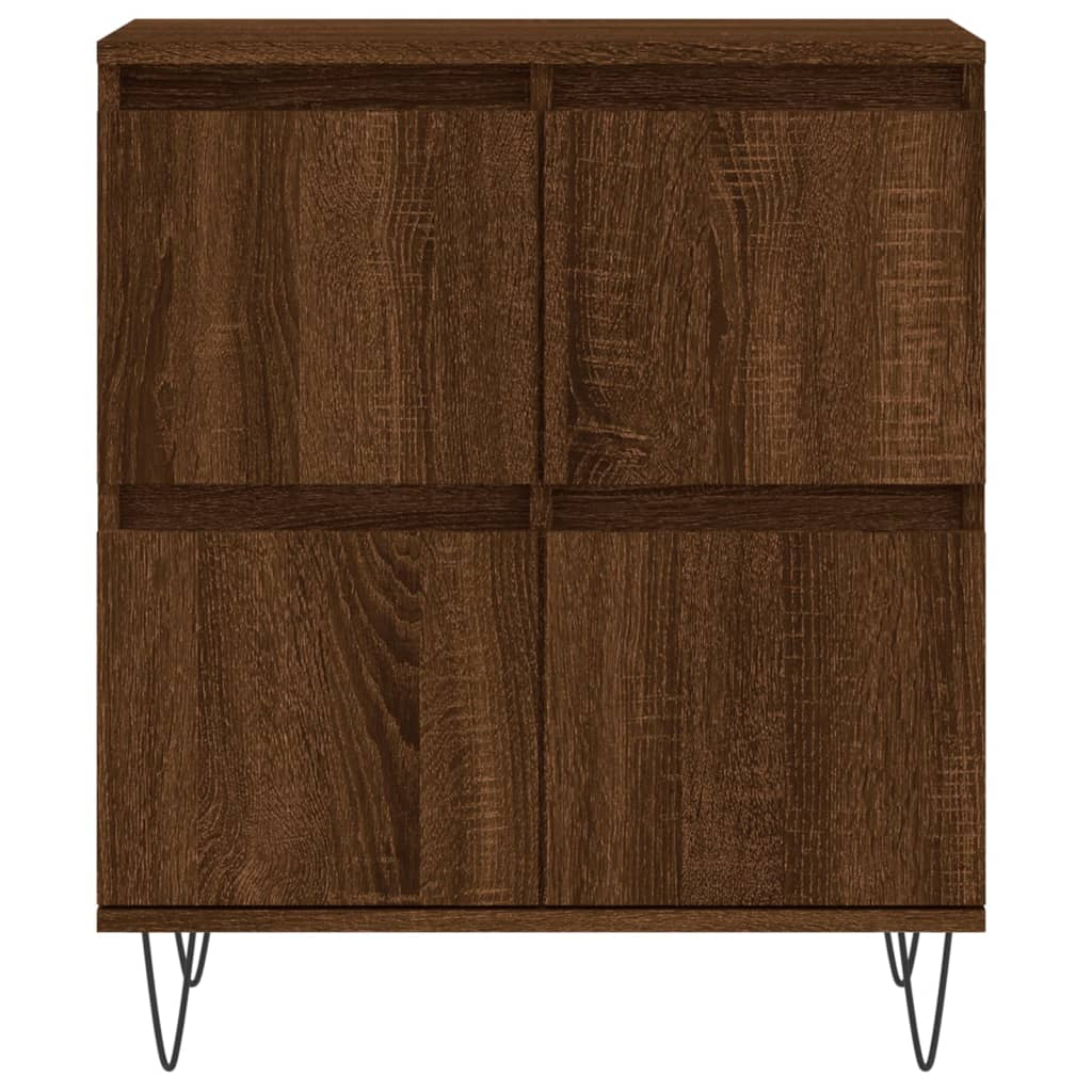 vidaXL Sideboards 3 pcs Brown Oak Engineered Wood - Sudd