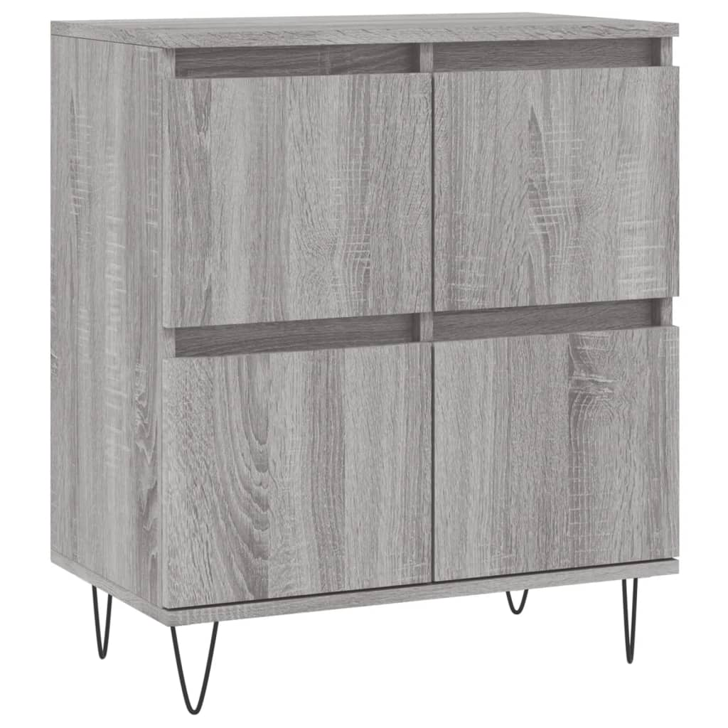 vidaXL Sideboards 3 pcs Grey Sonoma Engineered Wood - Sudd