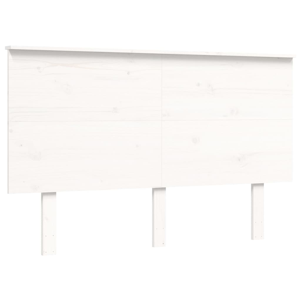 vidaXL Bed Frame with Headboard White 140x200 cm Solid Wood - Sudd