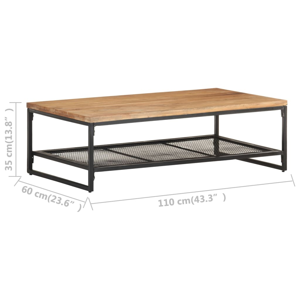 vidaXL Coffee Table 110x60x35 cm Solid Acacia Wood - Sudd