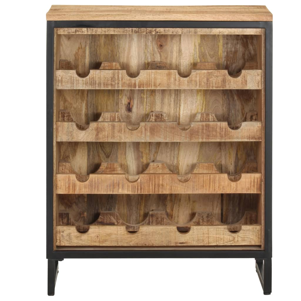 vidaXL Wine Cabinet 62x33x78.5 cm Rough Mango Wood - Sudd