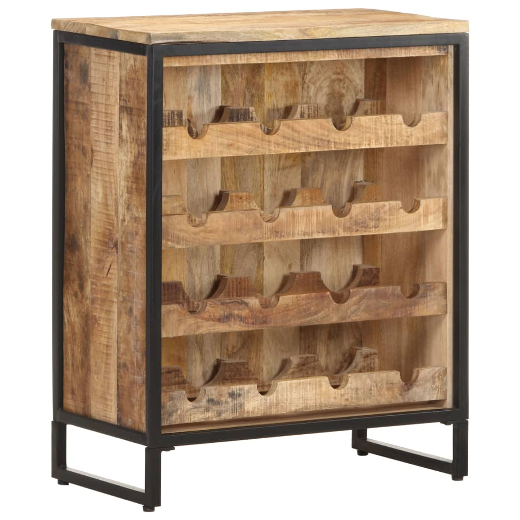 vidaXL Wine Cabinet 62x33x78.5 cm Rough Mango Wood - Sudd