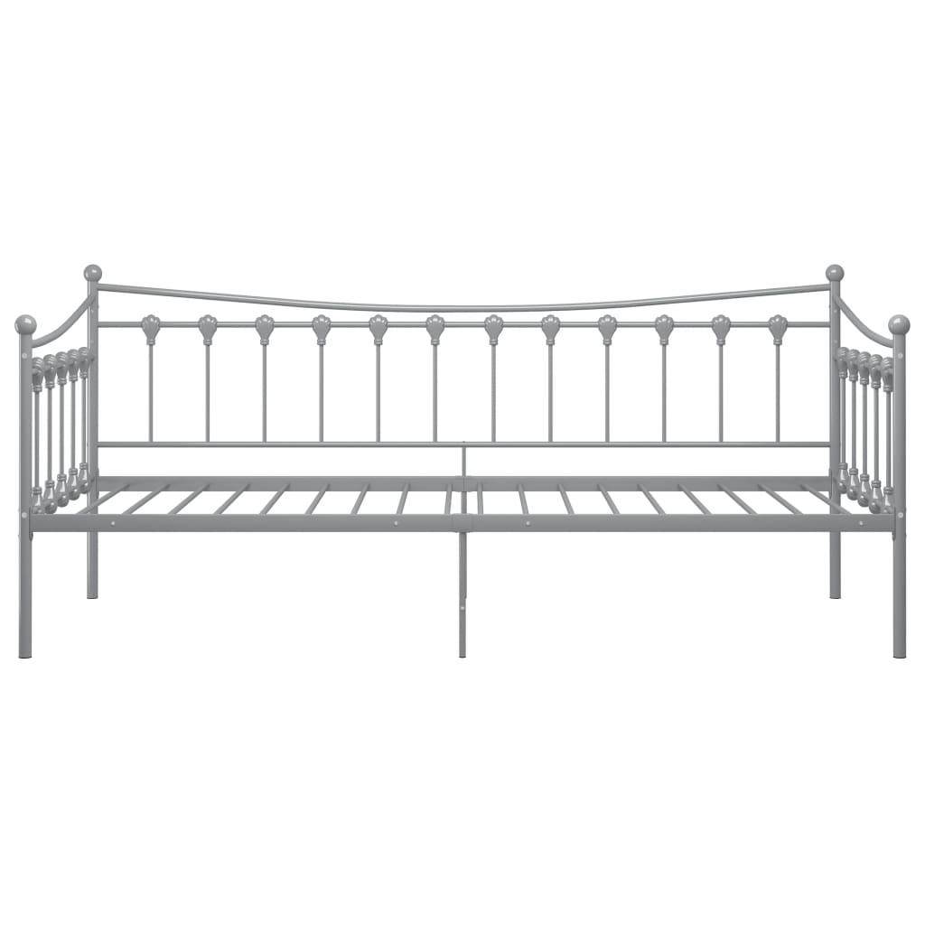 Sofa Bed Frame Grey Metal 90x200 cm - Sudd