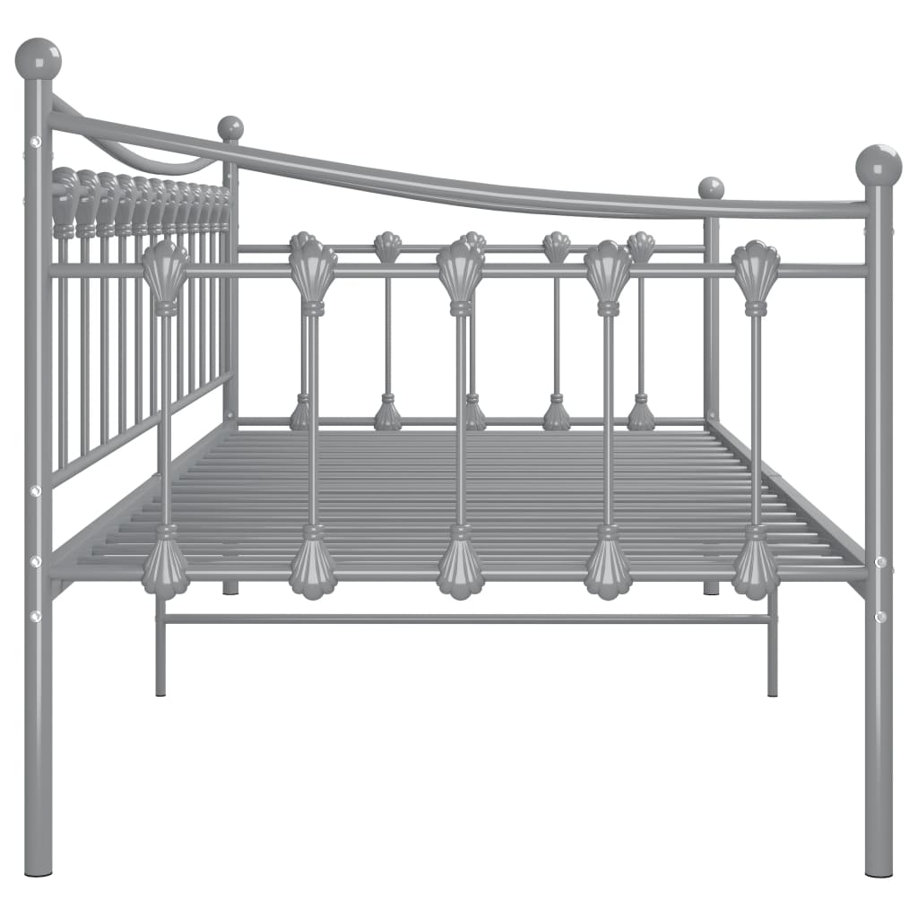 Sofa Bed Frame Grey Metal 90x200 cm - Sudd