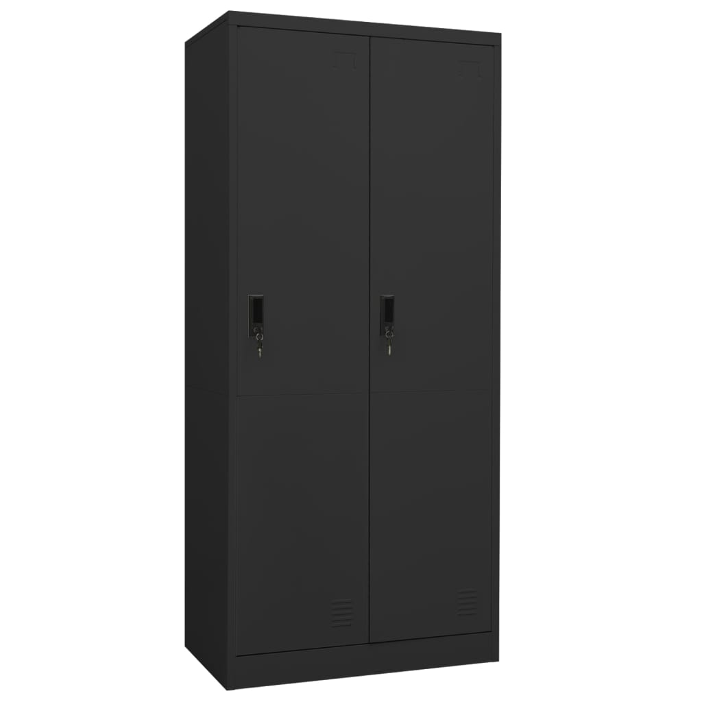 vidaXL Wardrobe Anthracite 80x50x180 cm Steel - Sudd