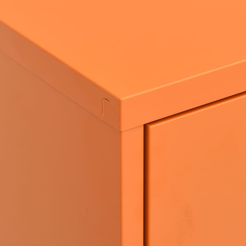 vidaXL Storage Cabinet Orange 80x35x101.5 cm Steel - Sudd