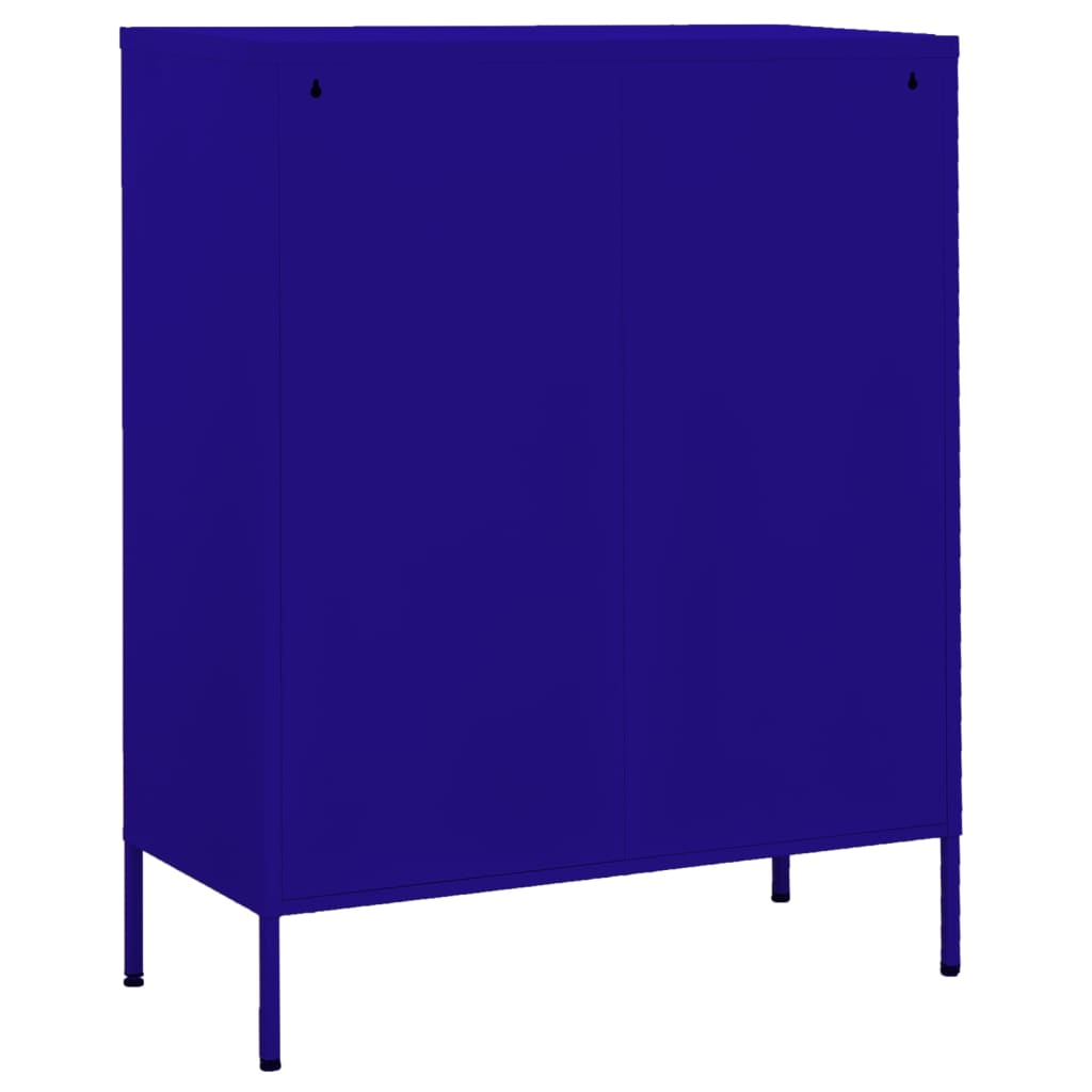 vidaXL Storage Cabinet Navy Blue 80x35x101.5 cm Steel - Sudd