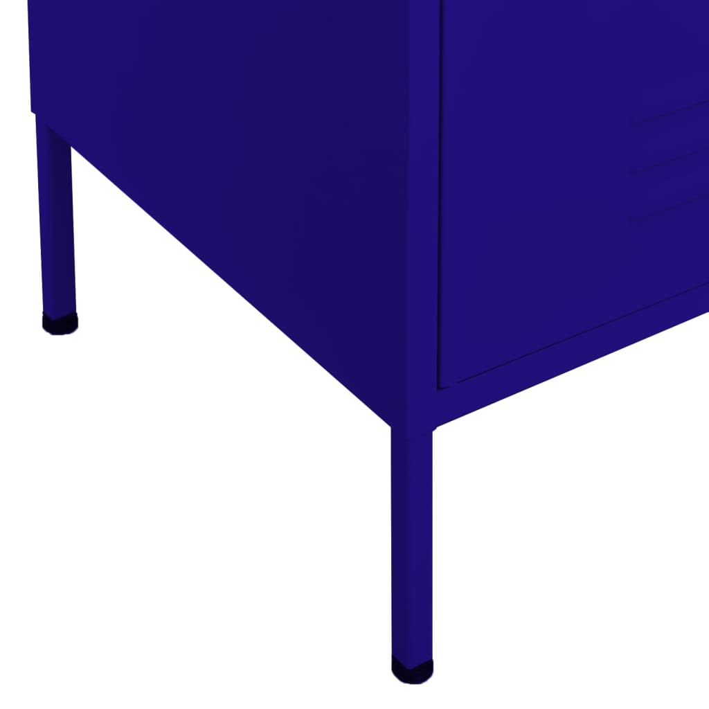 vidaXL Storage Cabinet Navy Blue 80x35x101.5 cm Steel - Sudd