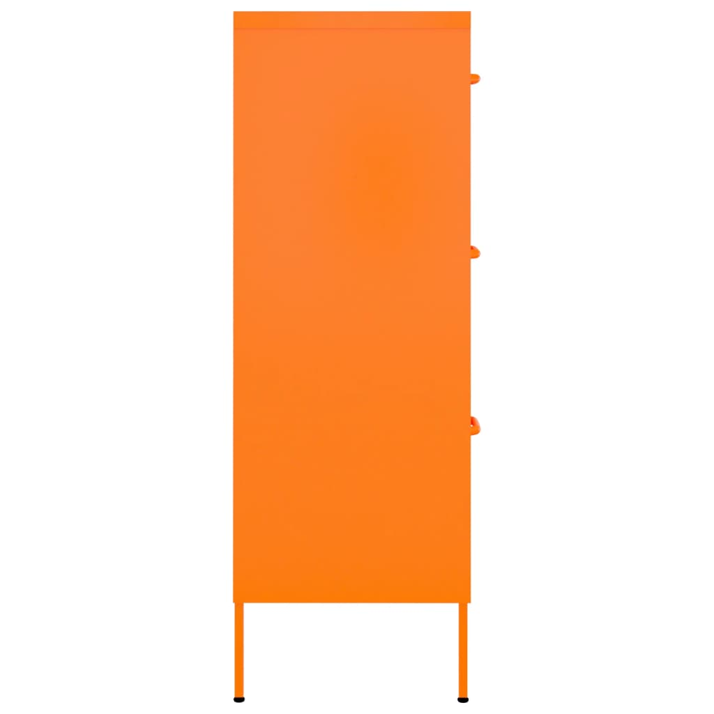 vidaXL Drawer Cabinet Orange 80x35x101.5 cm Steel - Sudd