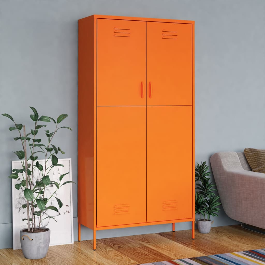 Orange Steel Wardrobe - Sudd