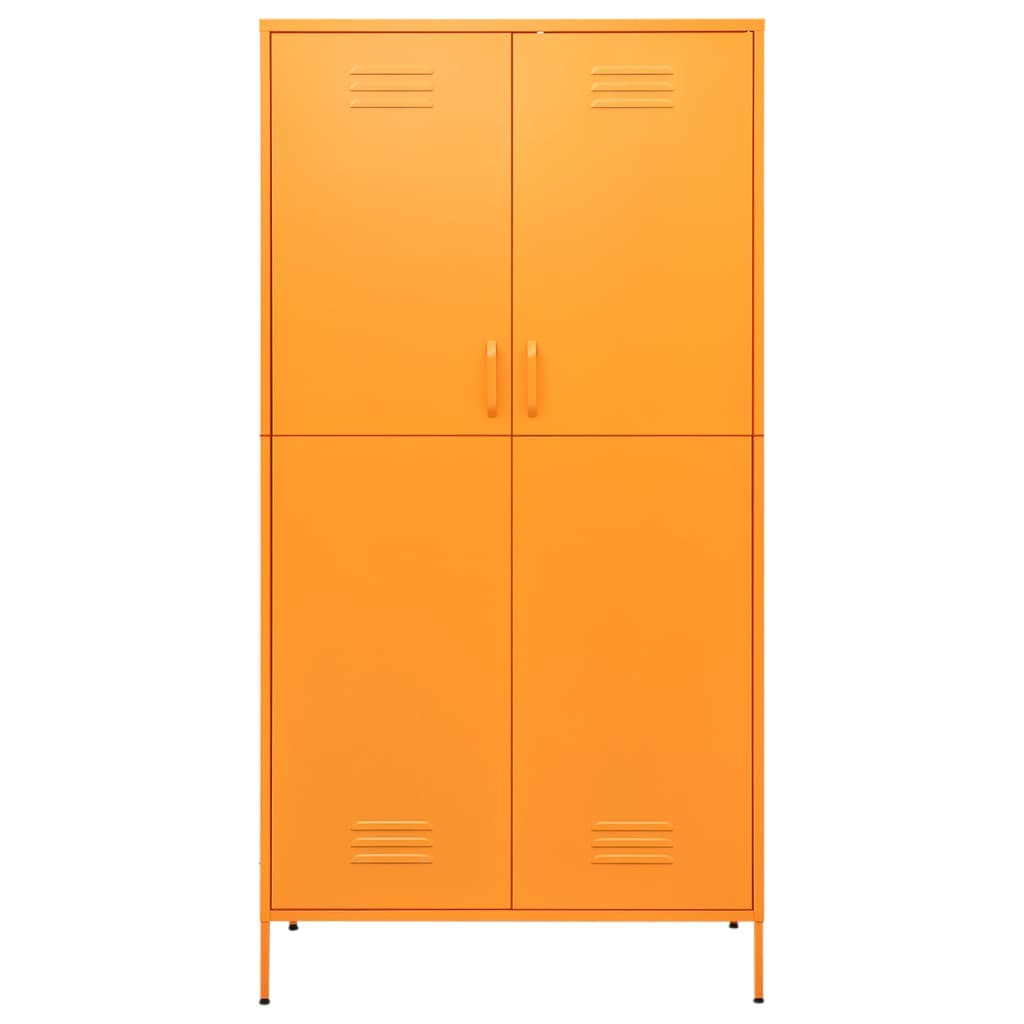 vidaXL Wardrobe Mustard Yellow 90x50x180 cm Steel - Sudd