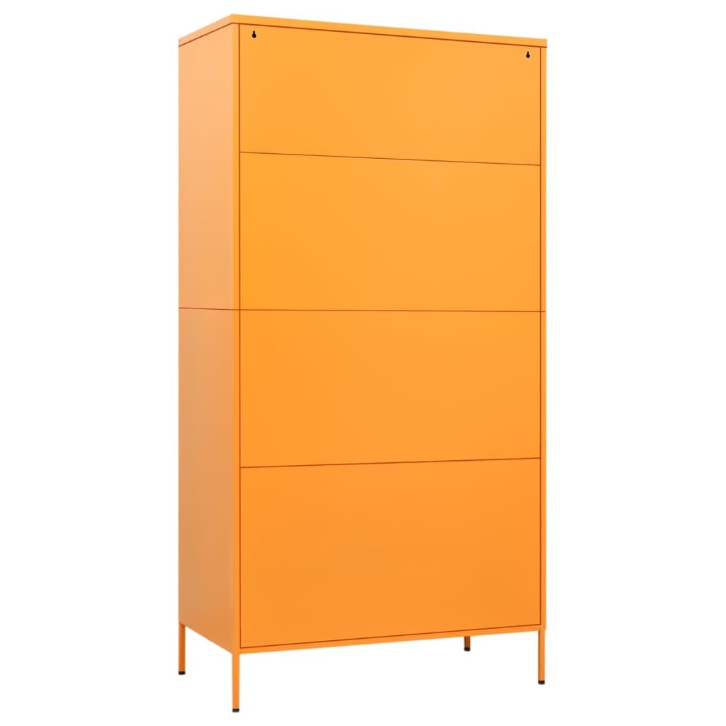 vidaXL Wardrobe Mustard Yellow 90x50x180 cm Steel - Sudd