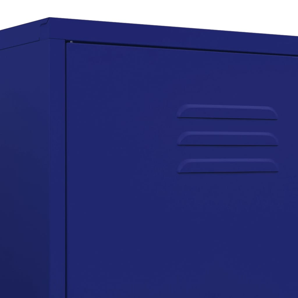 vidaXL Wardrobe Navy Blue 90x50x180 cm Steel - Sudd