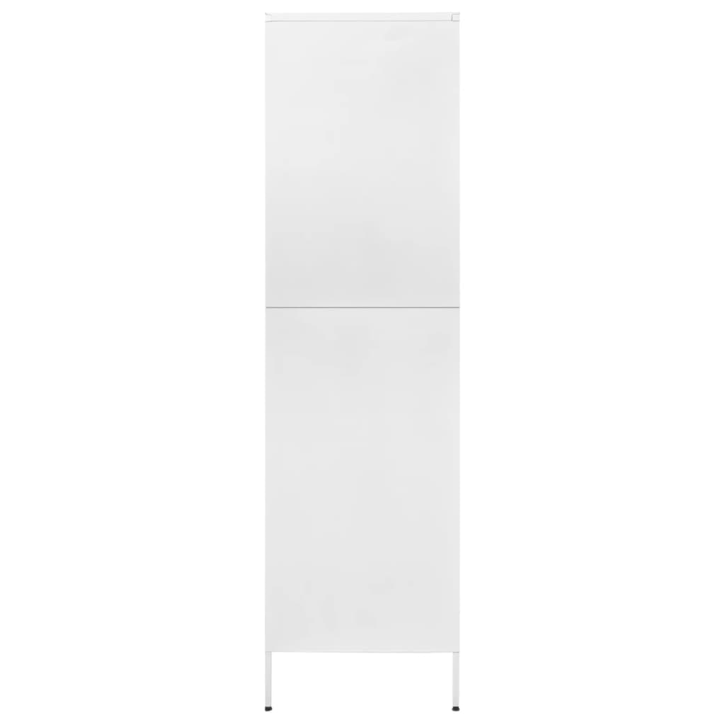 vidaXL Wardrobe White 90x50x180 cm Steel - Sudd