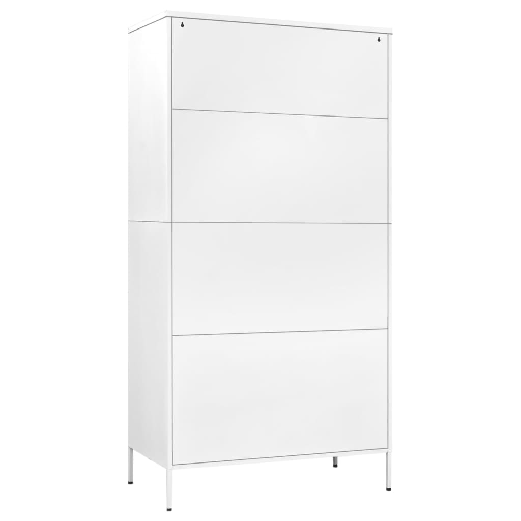 vidaXL Wardrobe White 90x50x180 cm Steel - Sudd