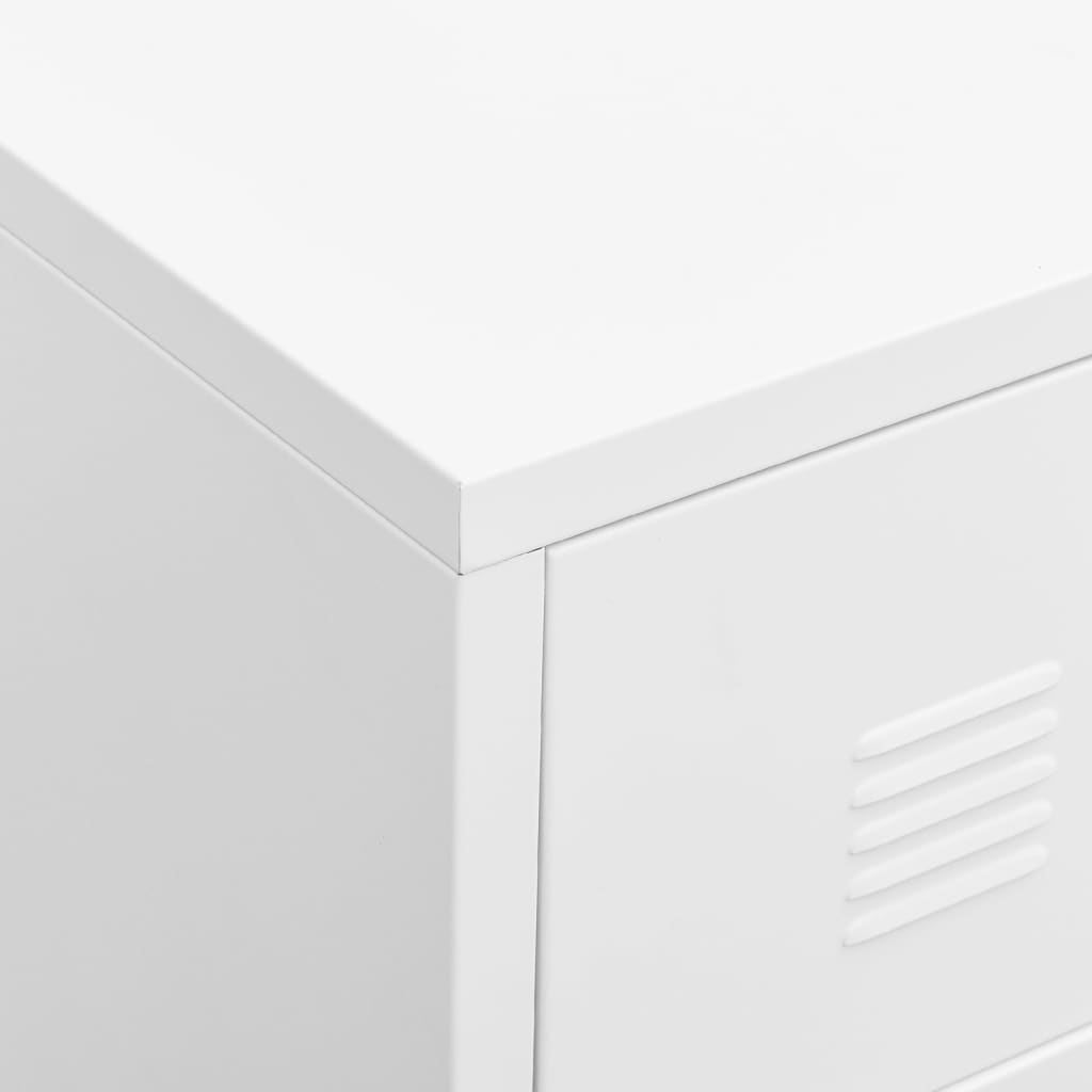 vidaXL Industrial Drawer Cabinet White 78x40x93 cm Metal - Sudd