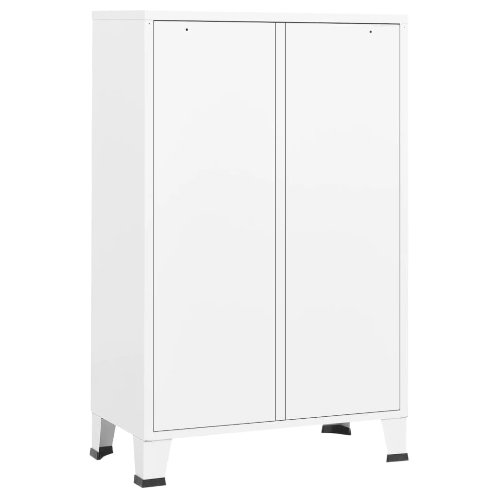 vidaXL Industrial Wardrobe White 67x35x107 cm Steel - Sudd