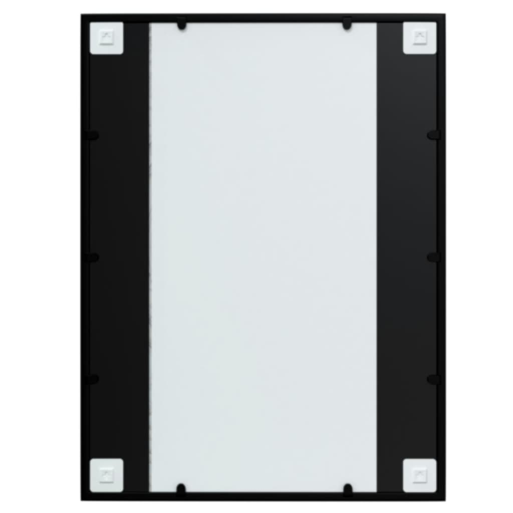 vidaXL Wall Mirror Black 80x60 cm Metal - Sleek Design, Easy Installation - Sudd