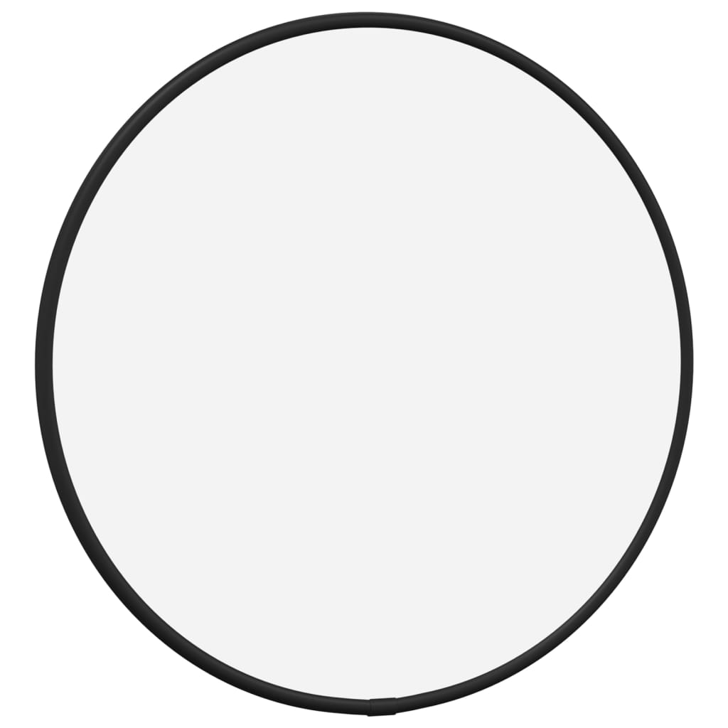 vidaXL Wall Mirror Black Ø 30 cm Round - Stylish and Functional Home Decor - Sudd