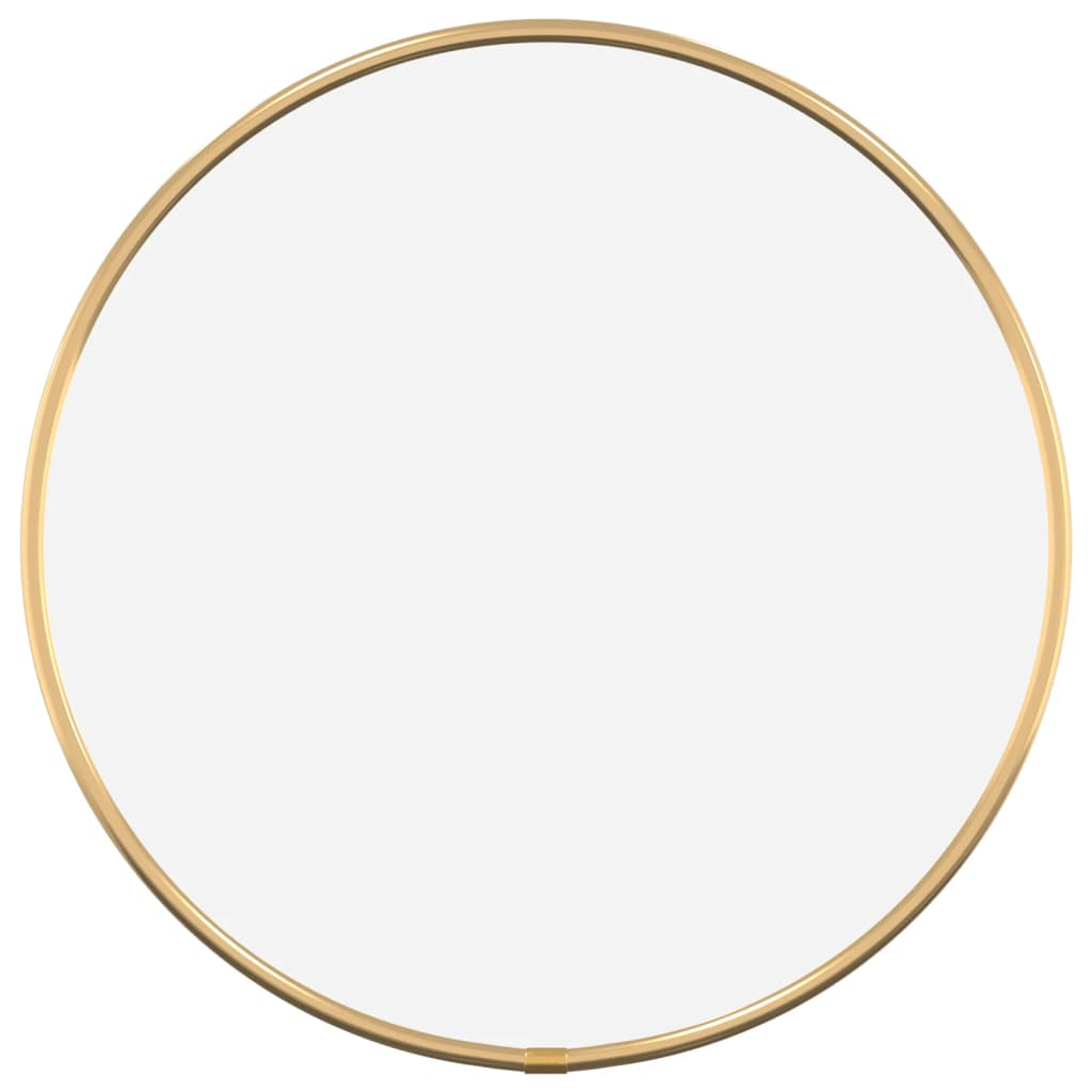 vidaXL Wall Mirror Gold Ø 30 cm Round - Sudd