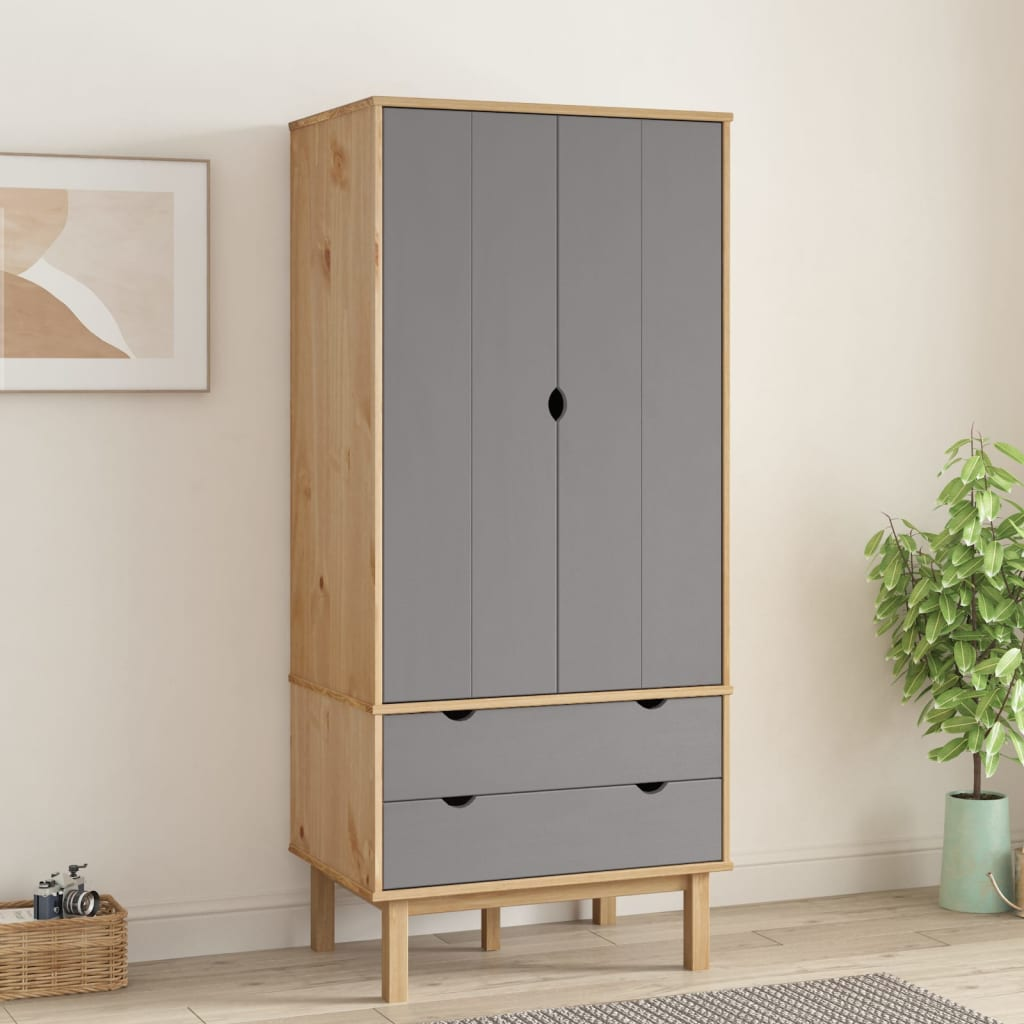 Brown and Grey Wardrobe - Sudd