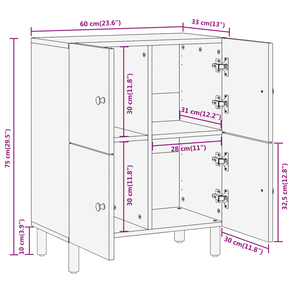 Acacia Side Cabinet - Sudd