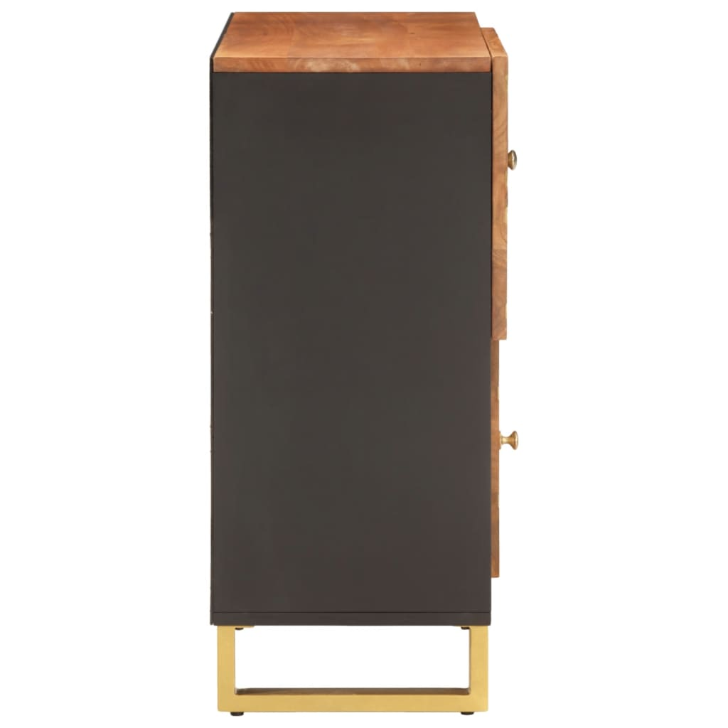 Brown and Black Side Cabinet - Sudd