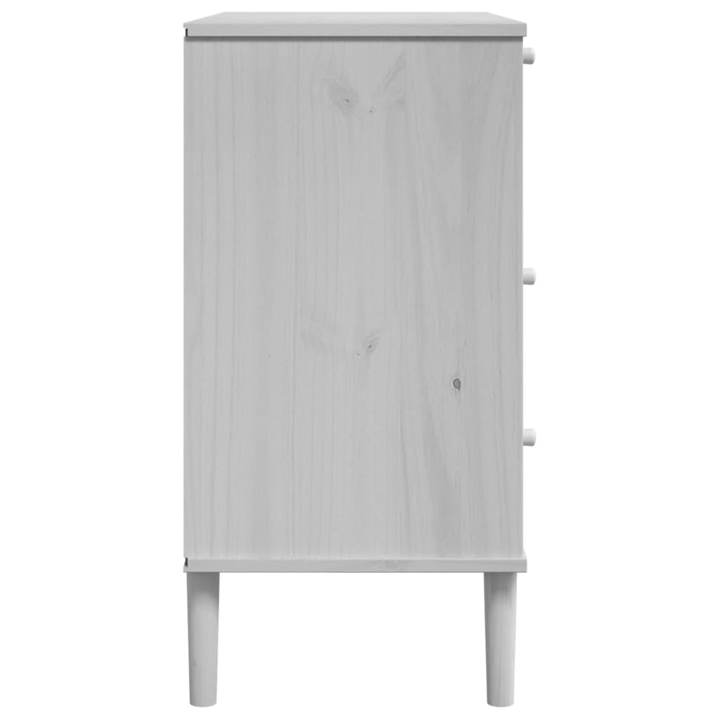 White Rattan Look Drawer Cabinet - Sudd