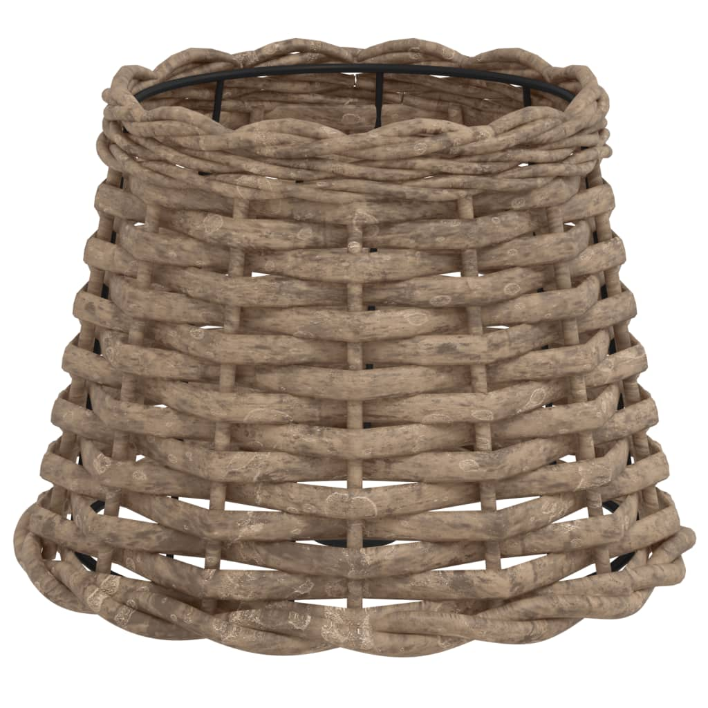 vidaXL Lamp Shade Brown Ø20x15 cm Wicker - Nature-Inspired Handcrafted Light Shade | Multifunctional Design | Suitable for E27 Bulbs - Sudd