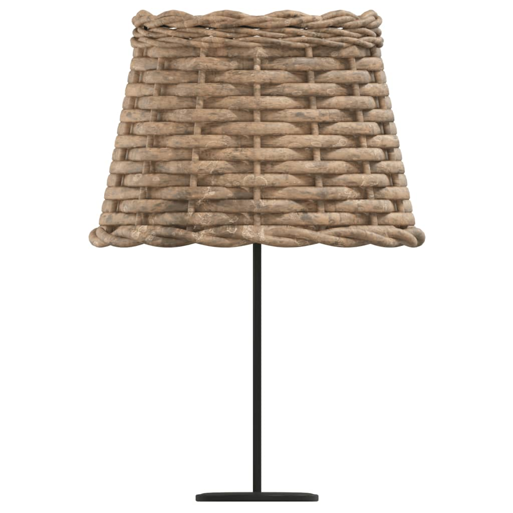 vidaXL Lamp Shade Brown Ø20x15 cm Wicker - Nature-Inspired Handcrafted Light Shade | Multifunctional Design | Suitable for E27 Bulbs - Sudd