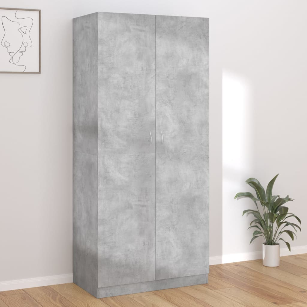 Concrete Grey Wardrobe - Sudd