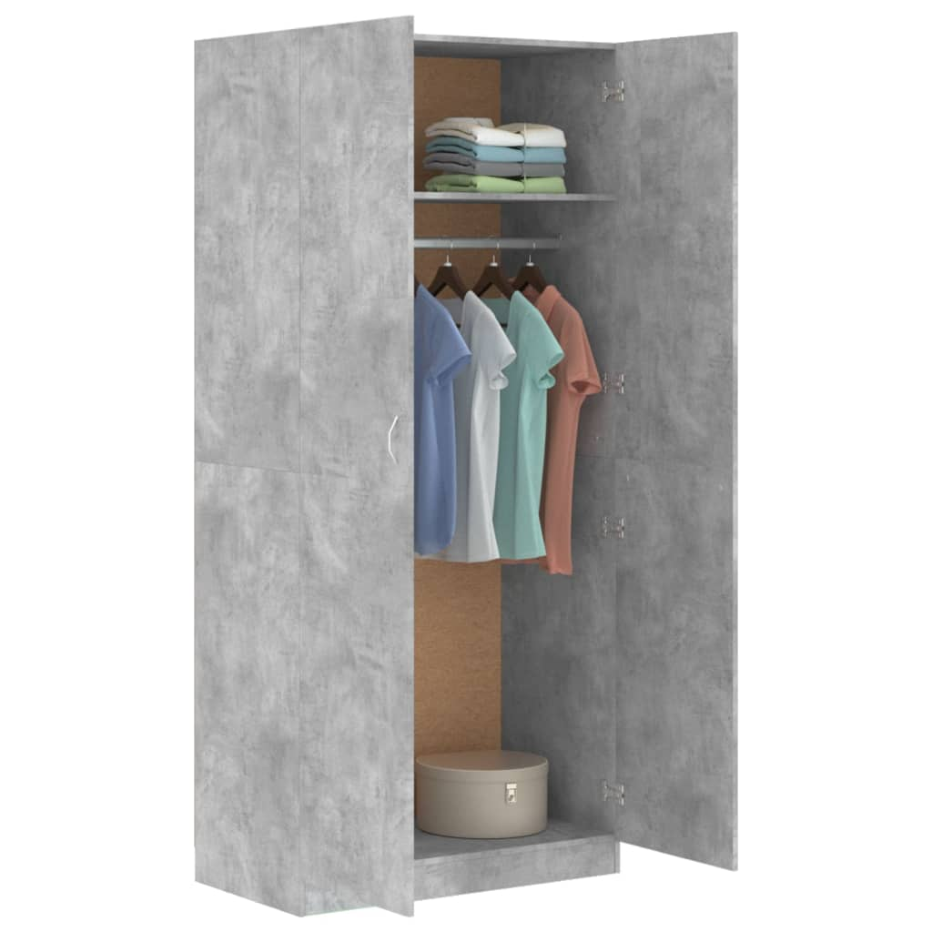 Concrete Grey Wardrobe - Sudd